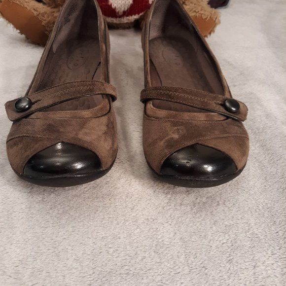 COPY - Privo By Clarks 75587 Brown Black Mary Jane Flats - Picture 2 of 8